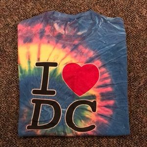 Gilden size S tie dye t shirt  I ❤️DC